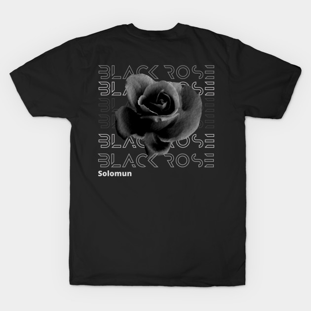 Black Rose - Dj Solomun T-Shirt - THE RAVERS X Solomun - Deep House Fusion - For Deep House Lovers - Techno Music Streetwear Style by THE RAVERSBRAND